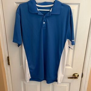 Reebok golf size XL Blue and White Men's Athletic Polo Shirt